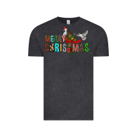 Vintage Black Merry christmas cross Vintage Tee - FaDigitalArtStudio