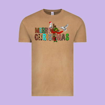 Merry Christmas Cross Vintage Tee Designed By Fadigitalartstudio