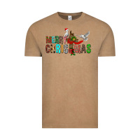 Vintage Coffee Merry christmas cross Vintage Tee - FaDigitalArtStudio