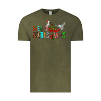 Vintage Olive Merry christmas cross Vintage Tee - FaDigitalArtStudio