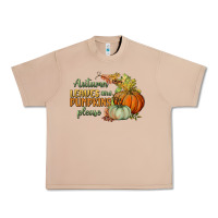Burro autumn leaves and pumpkins please Urban Heavy Tee - BundleAndBundleShop