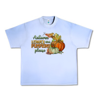 Grape Ice autumn leaves and pumpkins please Urban Heavy Tee - BundleAndBundleShop