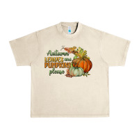 Sandshell autumn leaves and pumpkins please Urban Heavy Tee - BundleAndBundleShop