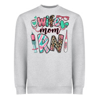 Heather Grey wife mom rn registered nurse Heavyweight Sweatshirt - RanaPortraitStore