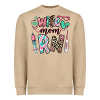 Wife Mom Rn Registered Nurse Heavyweight Sweatshirt | Teevron