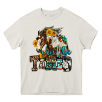Cream can't be tamed horse Heavy Core Tee - OliviaCreatesArt