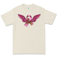 Bone Breast Cancer ribbon with angel wings Premium Tee - FaDigitalArtStudio