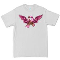Dove Grey Breast Cancer ribbon with angel wings Premium Tee - FaDigitalArtStudio