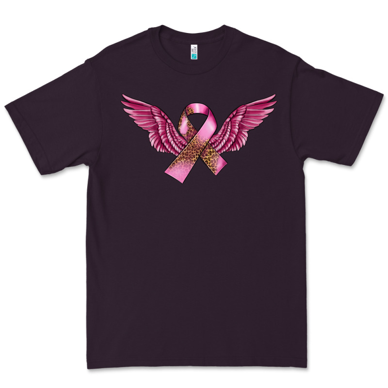 Breast Cancer Ribbon With Angel Wings Premium Tee by FaDigitalArtStudio | Teevron