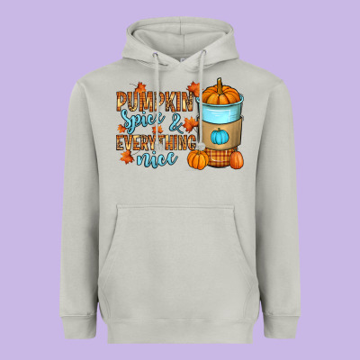 Pumpkin Spice And Everything Nice Heavyweight Hoodie Designed By Ranaportraitstore