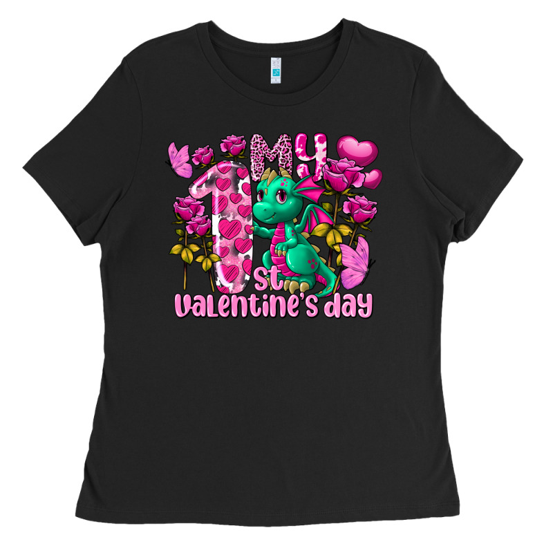 My First Valentine's Day Dragon Ladies Tee by FaDigitalArtStudio | Teevron