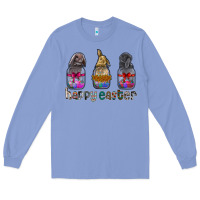 Colony Blue Happy Easter Long Sleeve Tee - CowhideDigitalArt