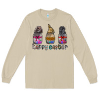 Mushroom Happy Easter Long Sleeve Tee - CowhideDigitalArt