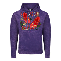 Cloud Purple christmas crocin around the tree Vintage Hoodie - CowhideDigitalArt