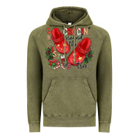 Vintage Olive christmas crocin around the tree Vintage Hoodie - CowhideDigitalArt
