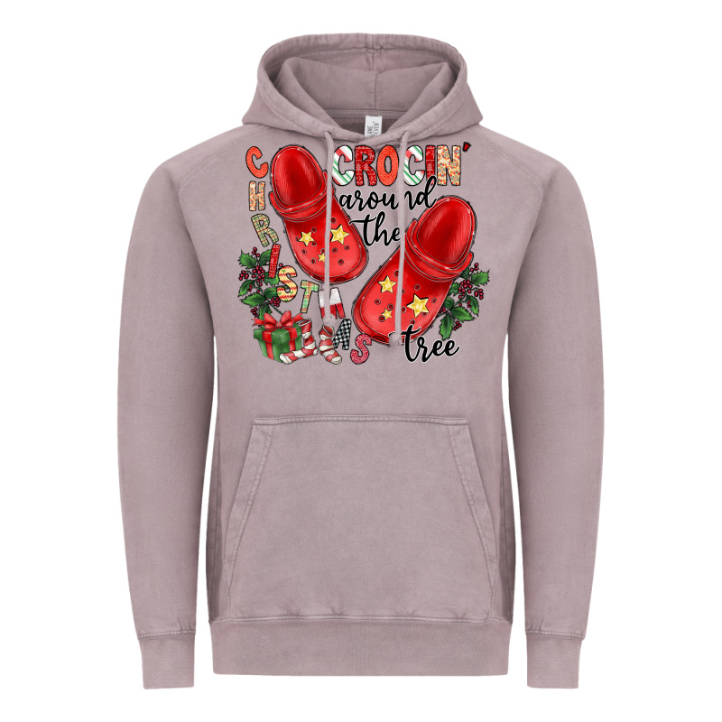 Christmas Crocin Around The Tree Vintage Hoodie by CowhideDigitalArt | Teevron