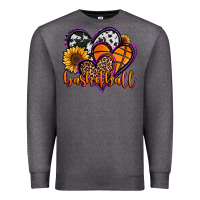 Charcoal Heather basketball hearts Premium Sweatshirt - Jasminsmagicworld