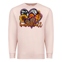 Pale Pink basketball hearts Premium Sweatshirt - Jasminsmagicworld