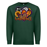 Sports Green basketball hearts Premium Sweatshirt - Jasminsmagicworld