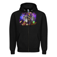 Black Cow Halloween Zipper Hoodie - RanaPortraitStore