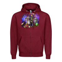 Burgundy Cow Halloween Zipper Hoodie - RanaPortraitStore