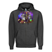 Charcoal Heather Cow Halloween Zipper Hoodie - RanaPortraitStore