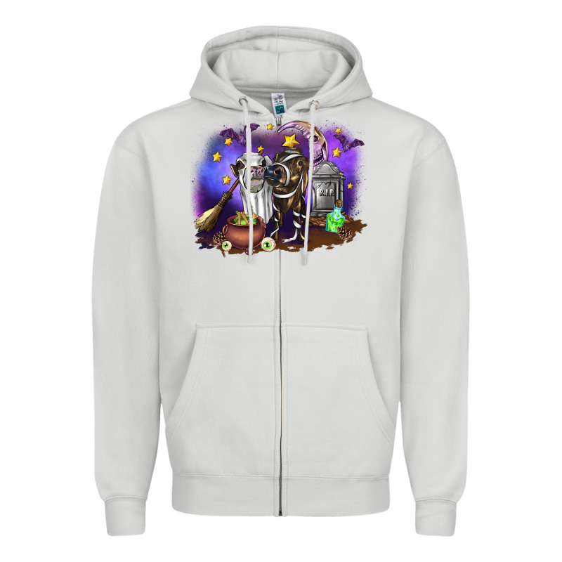 Cow Halloween Zipper Hoodie by RanaPortraitStore | Teevron