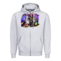 Heather Grey Cow Halloween Zipper Hoodie - RanaPortraitStore