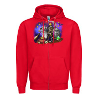 Red Cow Halloween Zipper Hoodie - RanaPortraitStore