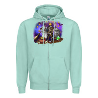 Seafoam Cow Halloween Zipper Hoodie - RanaPortraitStore