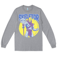 Heather Grey skeletor Long Sleeve Tee - baoMotion