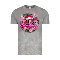 Cloud Rock pink merry christmas Vintage Tee - FaDigitalArtStudio