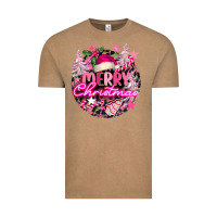 Vintage Coffee pink merry christmas Vintage Tee - FaDigitalArtStudio