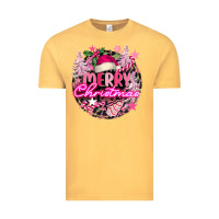 Vintage Mustard pink merry christmas Vintage Tee - FaDigitalArtStudio