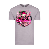 Vintage Zinc pink merry christmas Vintage Tee - FaDigitalArtStudio