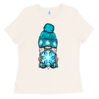 Bone winter gnome with snowflake Ladies Tee - BundleAndBundleShop
