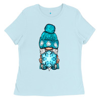 Winter Gnome With Snowflake Ladies Tee | Teevron