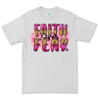Dove Grey Faith over fear  Breast Cancer Awareness Premium Tee - FaDigitalArtStudio