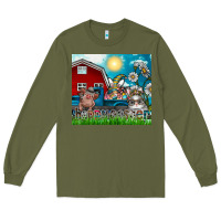 Army Green happy easter Long Sleeve Tee - CowhideDigitalArt