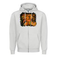 Dove Grey Halloween Background Zipper Hoodie - RanaPortraitStore