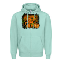 Seafoam Halloween Background Zipper Hoodie - RanaPortraitStore