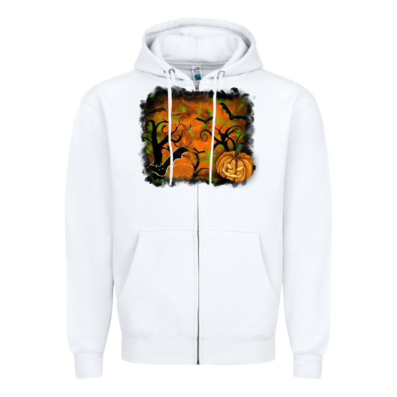 Halloween Background Zipper Hoodie by RanaPortraitStore | Teevron