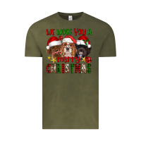 Vintage Olive We Woof You A Merry Christmas Vintage Tee - FaDigitalArtStudio