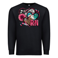 Black rn registered nurse hearts Premium Sweatshirt - Jasminsmagicworld