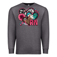 Charcoal Heather rn registered nurse hearts Premium Sweatshirt - Jasminsmagicworld