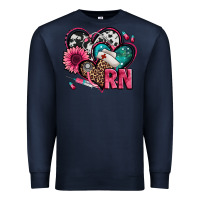 Navy rn registered nurse hearts Premium Sweatshirt - Jasminsmagicworld