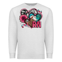Oatmeal Heather rn registered nurse hearts Premium Sweatshirt - Jasminsmagicworld