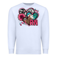White rn registered nurse hearts Premium Sweatshirt - Jasminsmagicworld