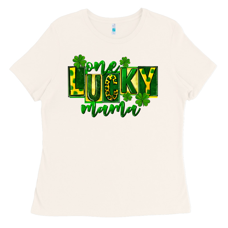 One Lucky Mama St Patricks Ladies Tee by FaDigitalArtStudio | Teevron