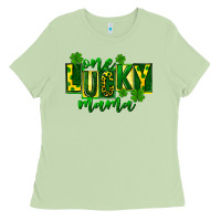 Matcha one lucky mama st patricks Ladies Tee - FaDigitalArtStudio